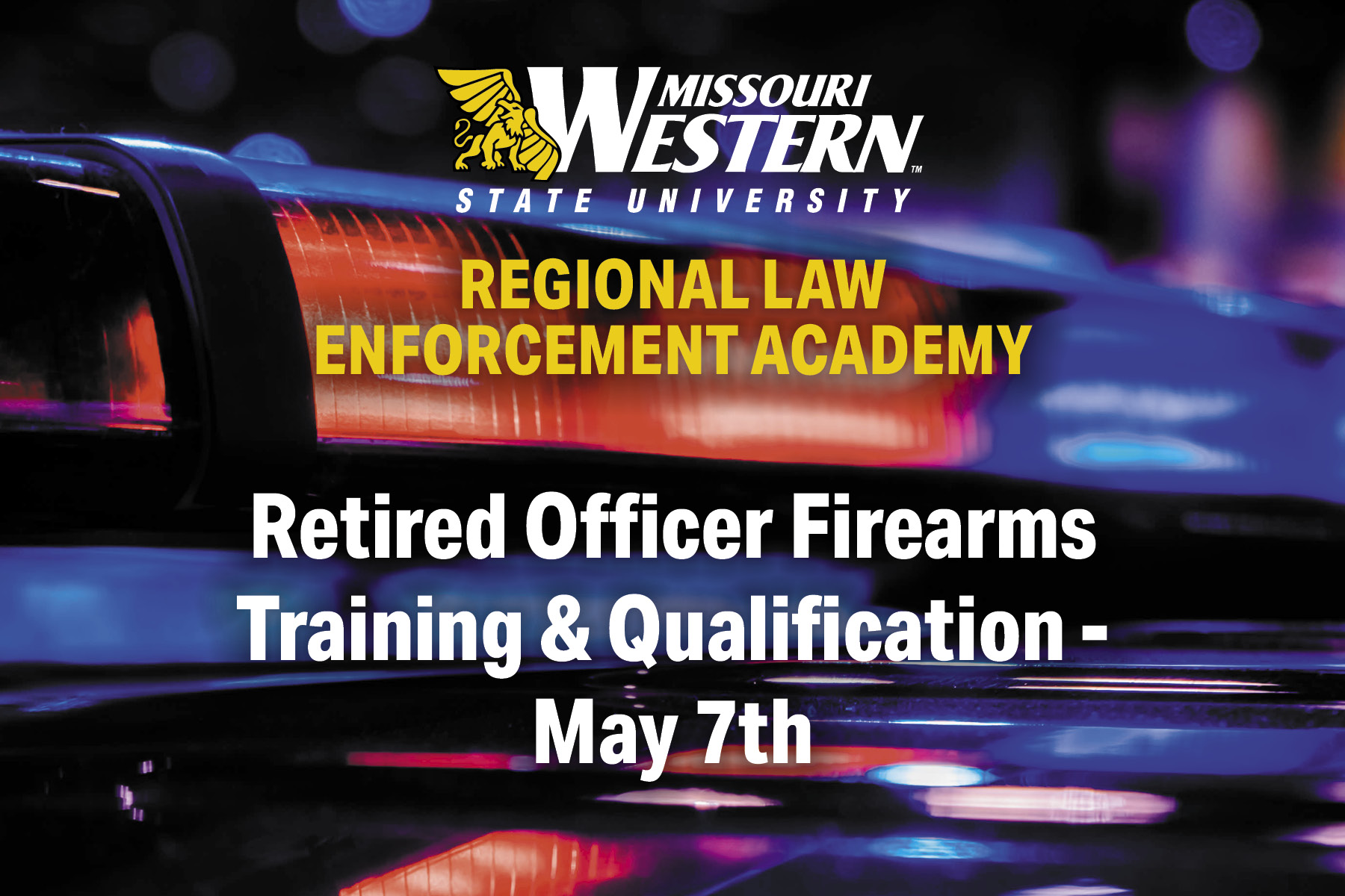 Retired officer firearms training flyer