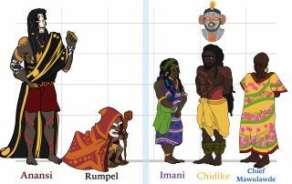 “Anansi and Friends” by Quinne Hibbler, BFA Digital Animation Character Series