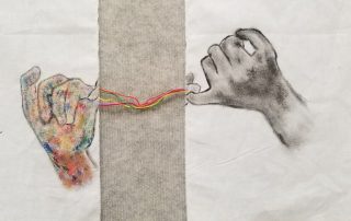 Summer Gregory, “Coming Together” Fibers, Mixed Media