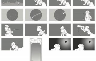 “Untitled” by Sierra Albin. Storyboard illustration.