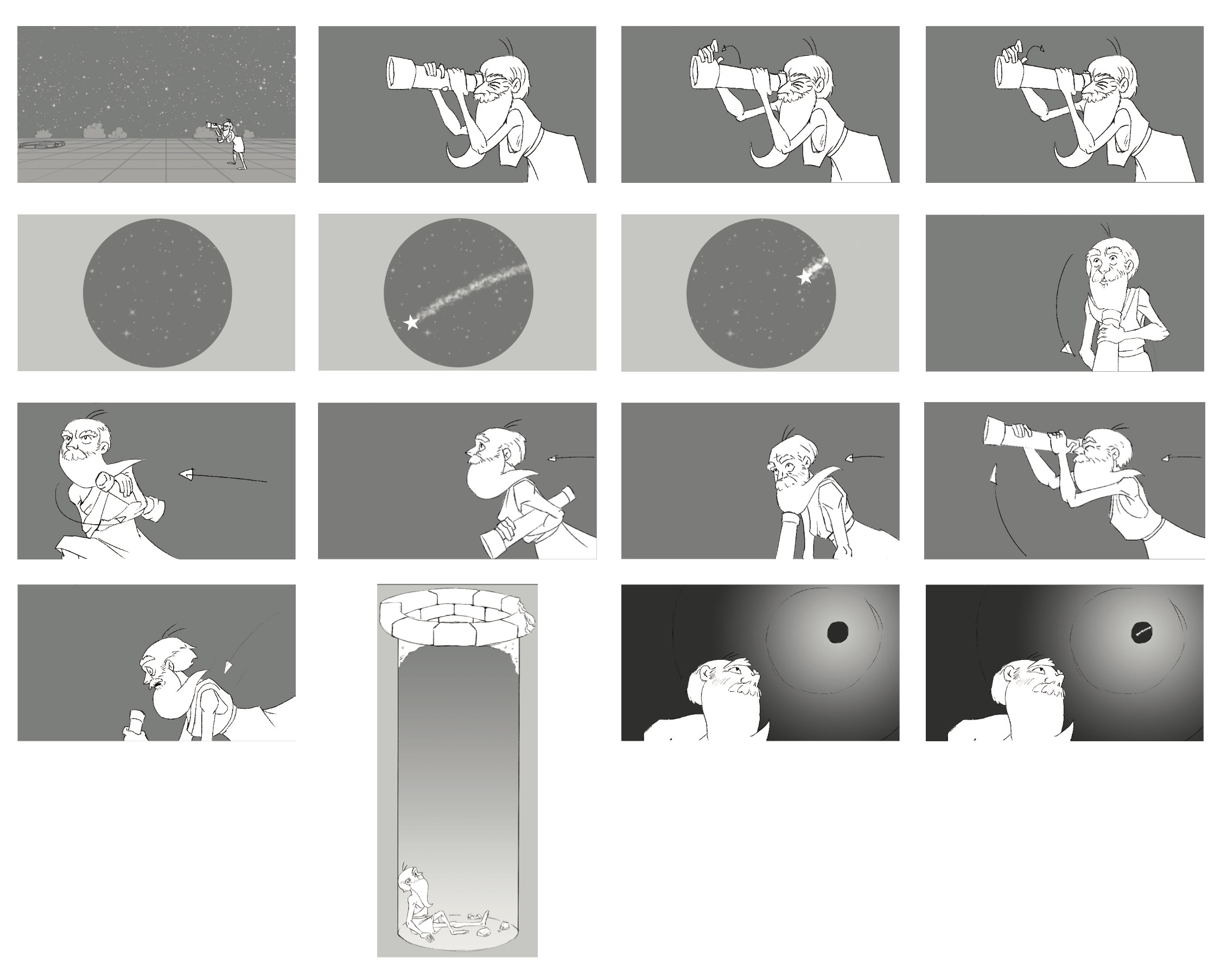 “Untitled” by Sierra Albin. Storyboard illustration.