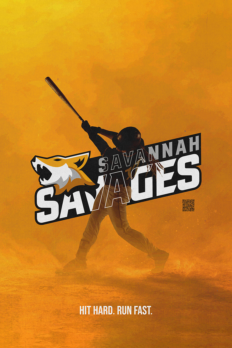 Savannah Savages Mascot Logo Design