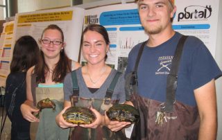mills-research2 Students with Turtles before Research board