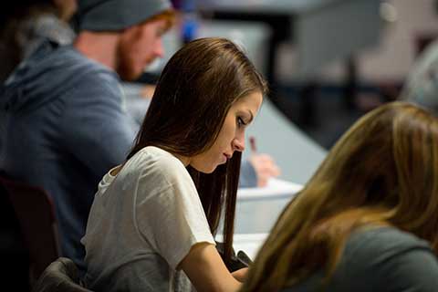 Students in a management class