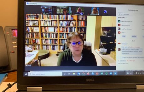 Dr. Sandra Bloom Presenting in zoom call