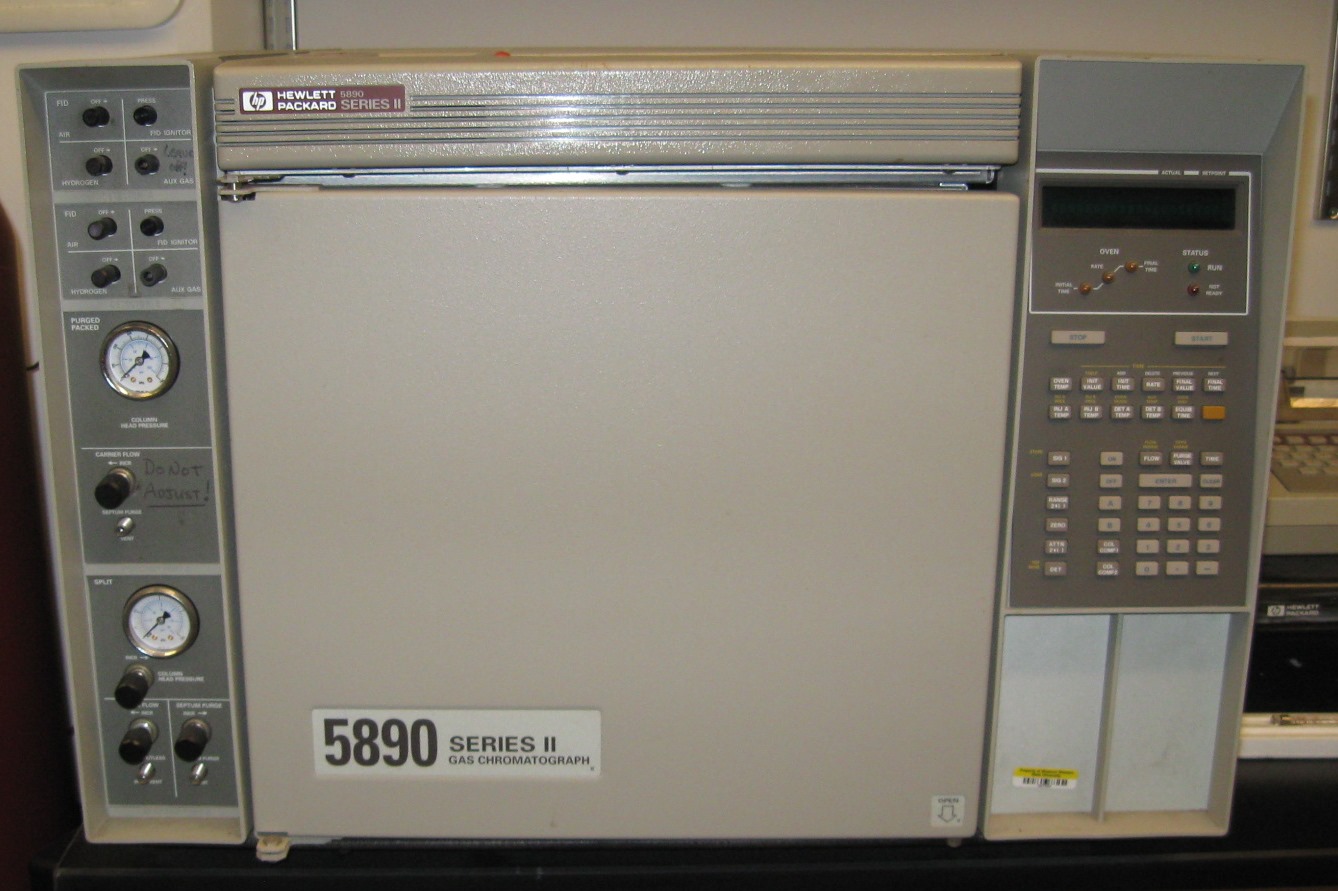 Three HP 5890 Gas Chromatograph Systems with TCD and FID detectors