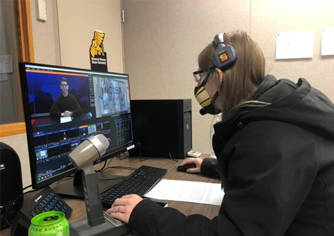 Students take notes during class