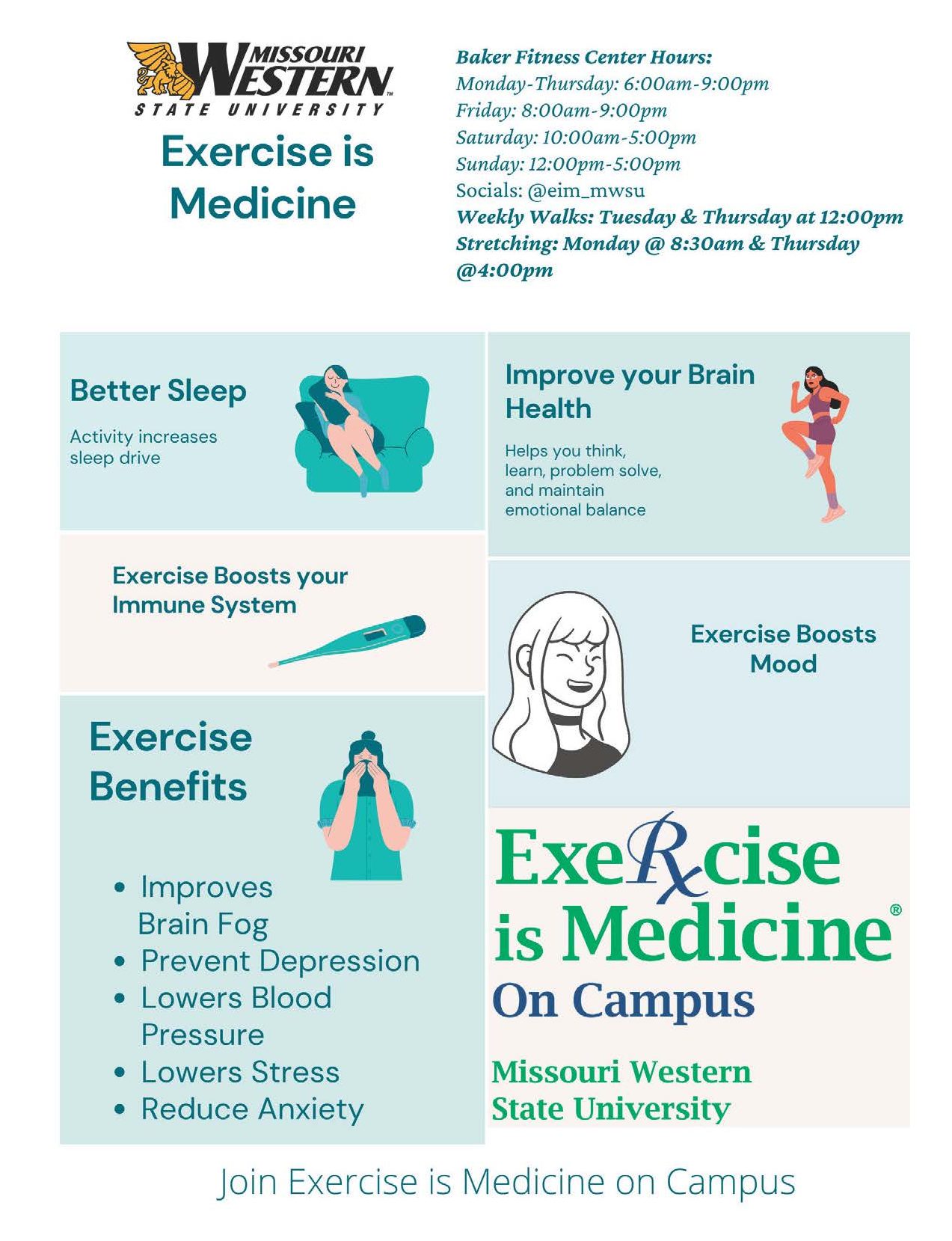 graphic about the benefits of exercise