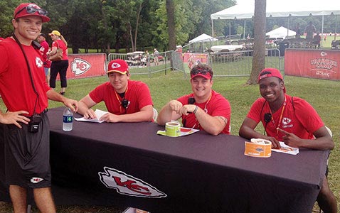 KC Chiefs training camp interns