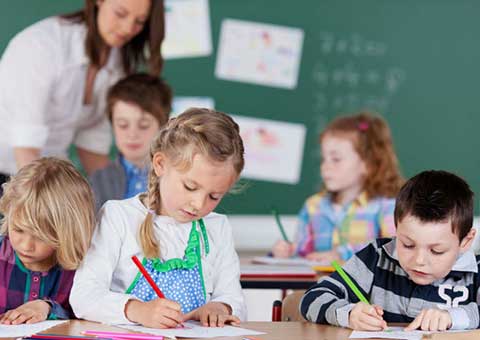 Children in a classroom