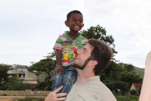 Sam Goodroad at an Indian orphanage. 