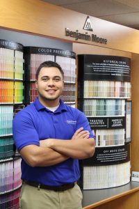 Justin Myers in his new store, Heartland Paint. 
