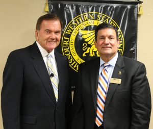 Dr. Vartabedian with Tom Ridge, the 2015 Convocation on Critical Issues speaker. 