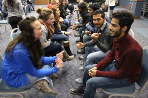International Student Services host a "speed meeting" event. 