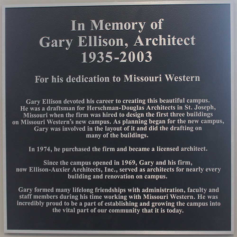 Gary Ellison memorial plaque