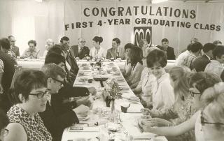 a banquet celebrating the first four year graduating class