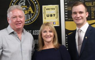 Steve Craig, Pam Klaus and Hayden Glaubius