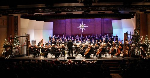 missouri western orchestra performing on a stage