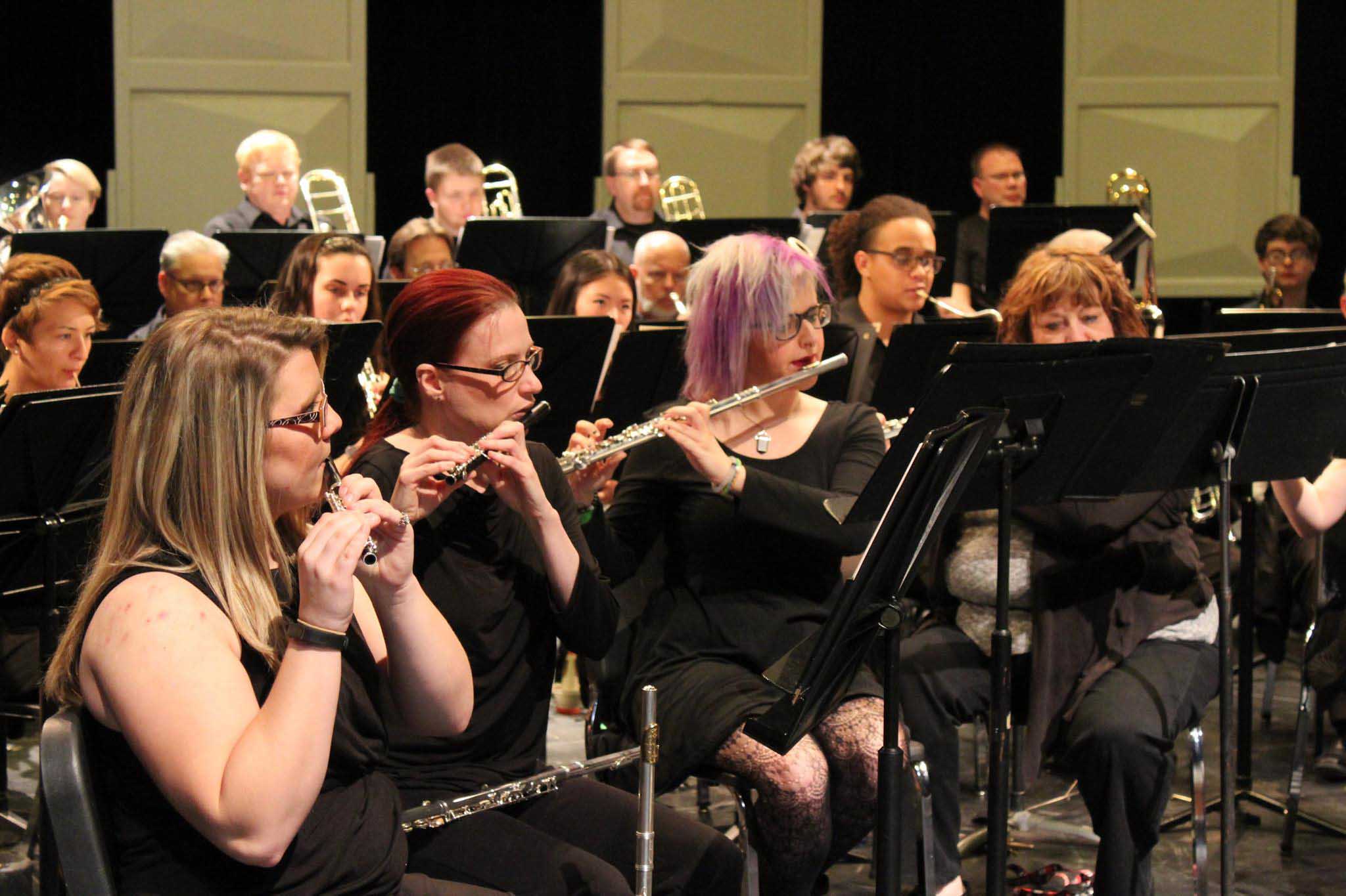 missouri western orchestra performing on a stage