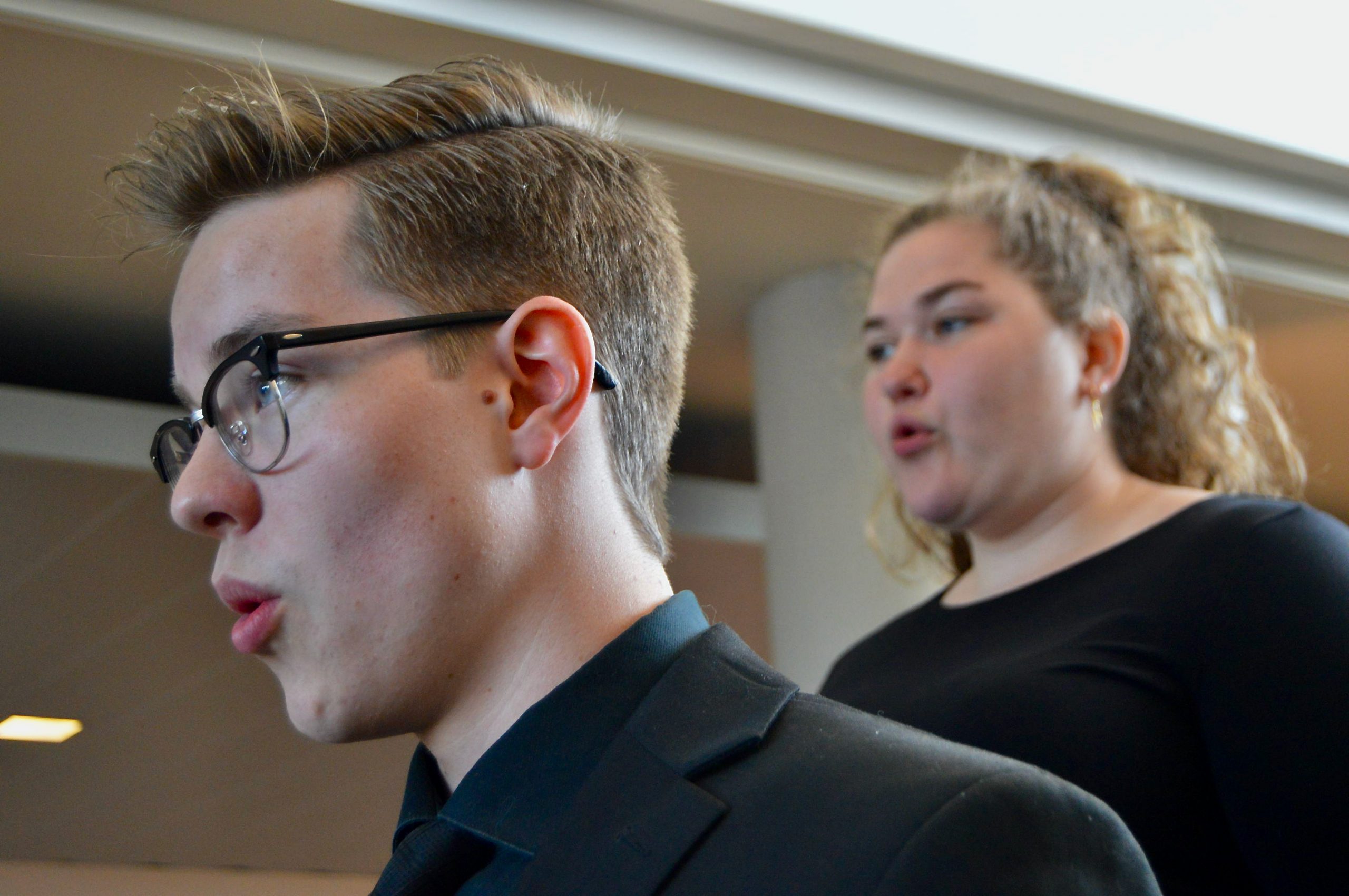 two missouri western students singing