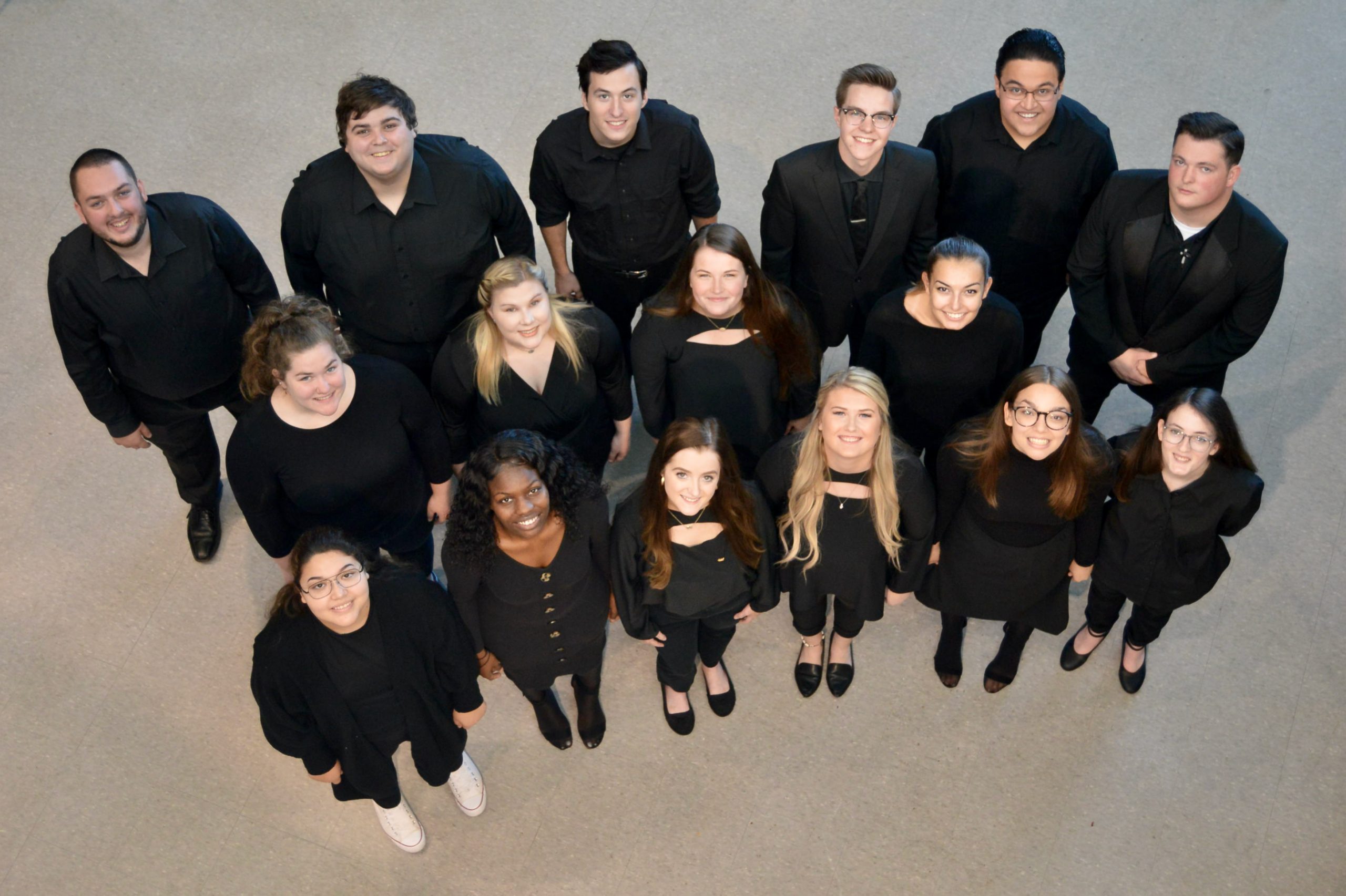 a birds eye view of a missouri western choir