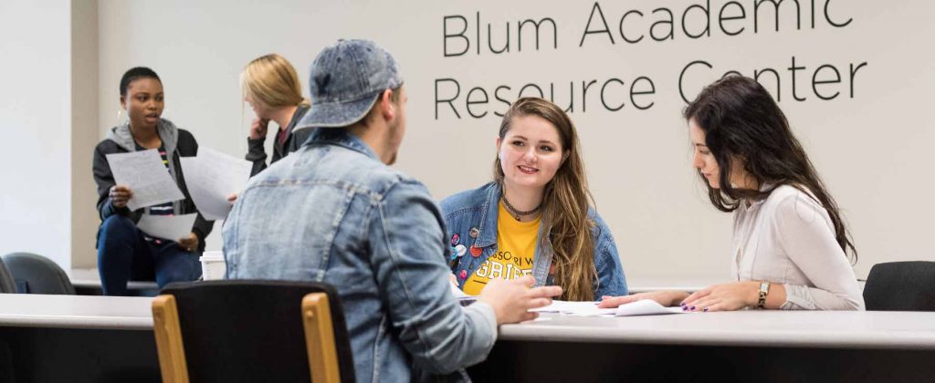 students study in the Blum Academic Resource Center