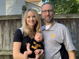 christine and matthew halligan with son brody