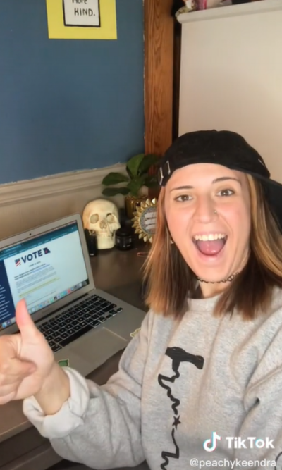 screenshot from Kendra's TikTok