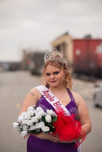 apple blossom queen in downtown St. Joseph
