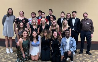 student journalists pose