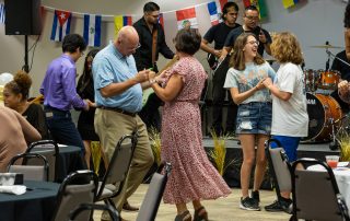 live music and dancing