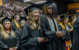 students at commencement