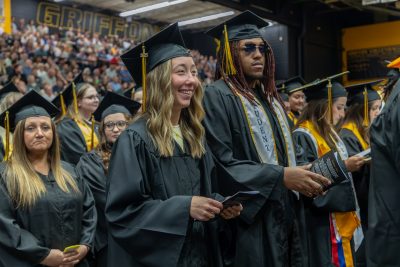 students at commencement