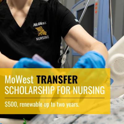 MoWest transfer scholarship for nursing $500, renewable up to two years