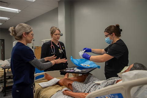 MWSU nursing students learning CPR