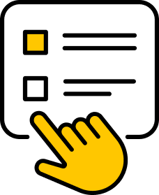 Icon of finger clicking on phone