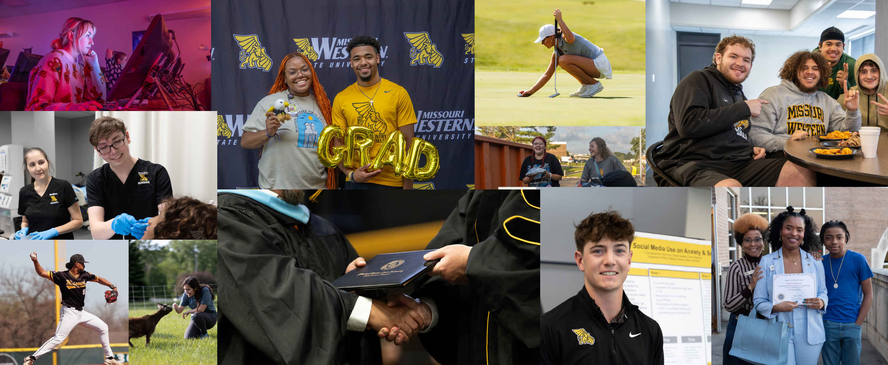 Search8 collage of MoWest students