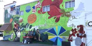 Southside mural in progress