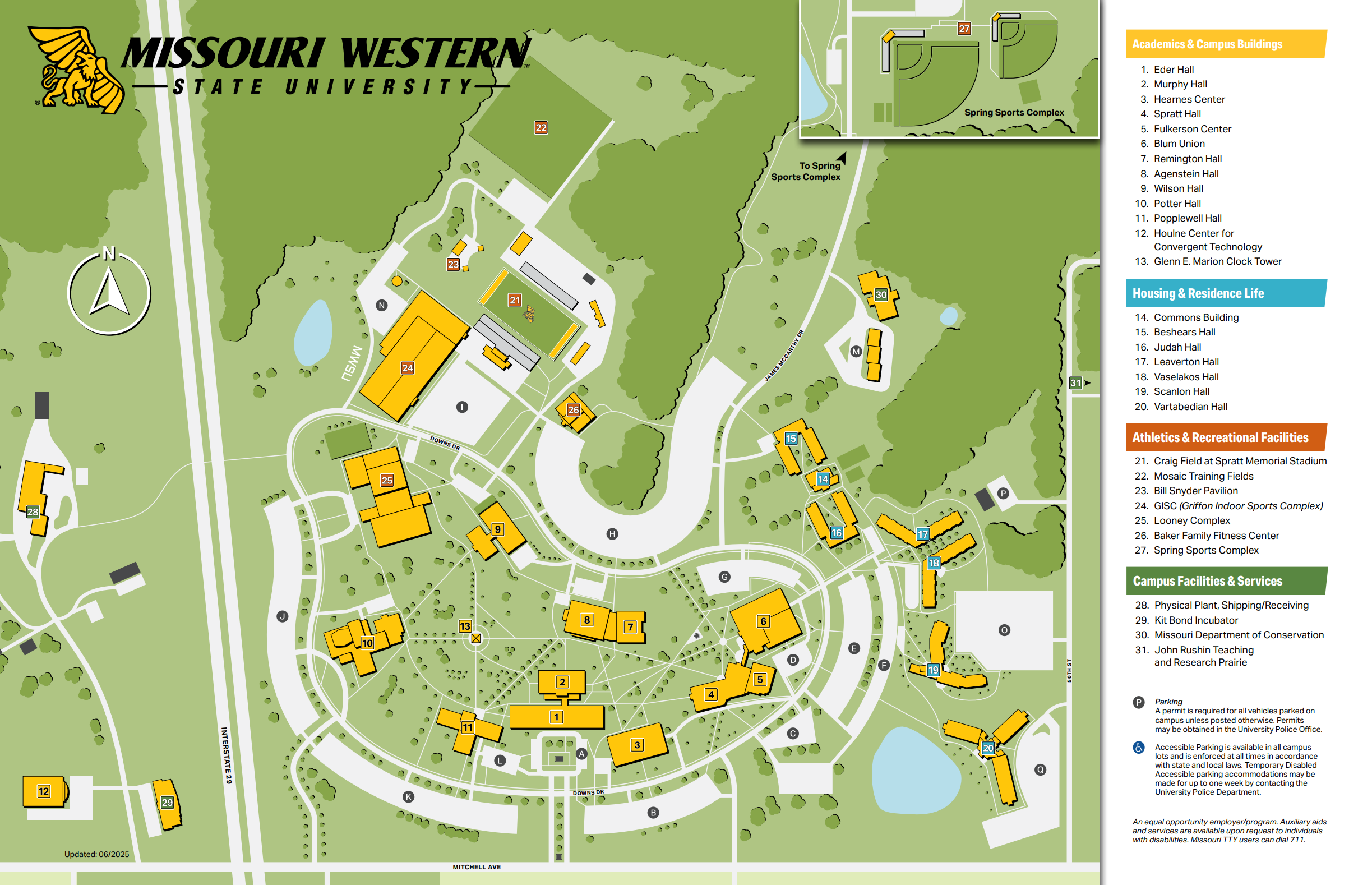 Accessible Campus Map Missouri Western State University Accessible Campus Map Missouri Western State University