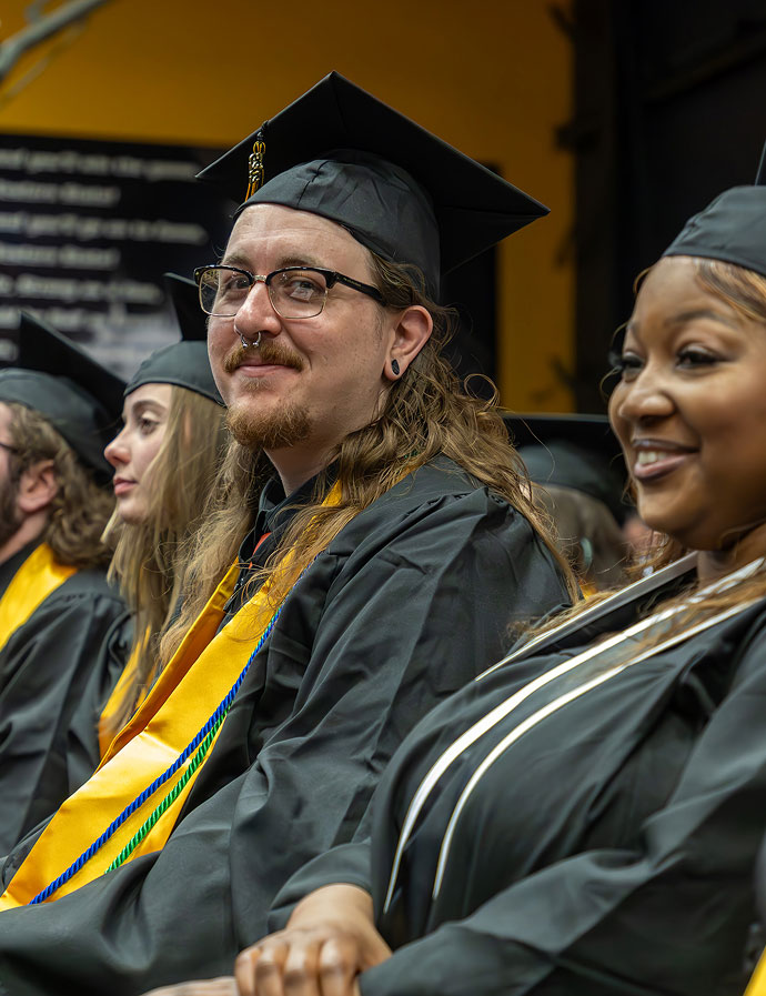 Students at graduation