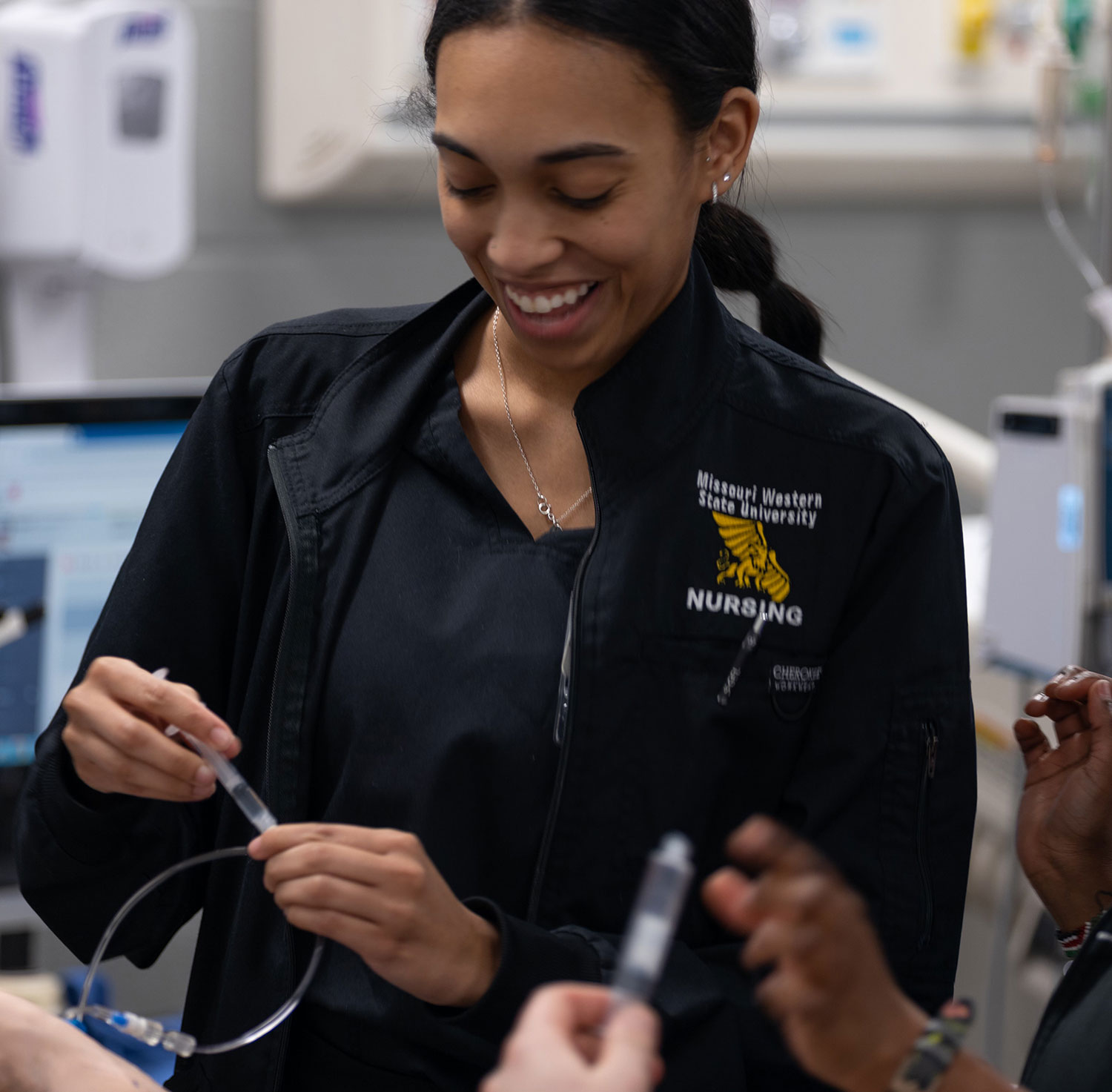 Woman in nursing program