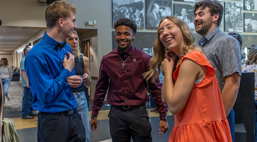 Students dressed up at an event
