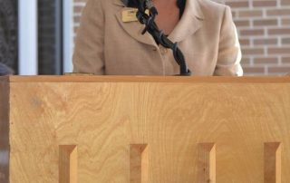 Shana Meyer at the Eagleton Pool grand opening