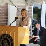 Shana Meyer at the Looney Pool Dedication