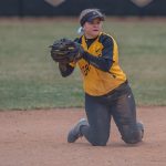 Riley Wilson isn't afraid to do what it takes to stop a ground ball